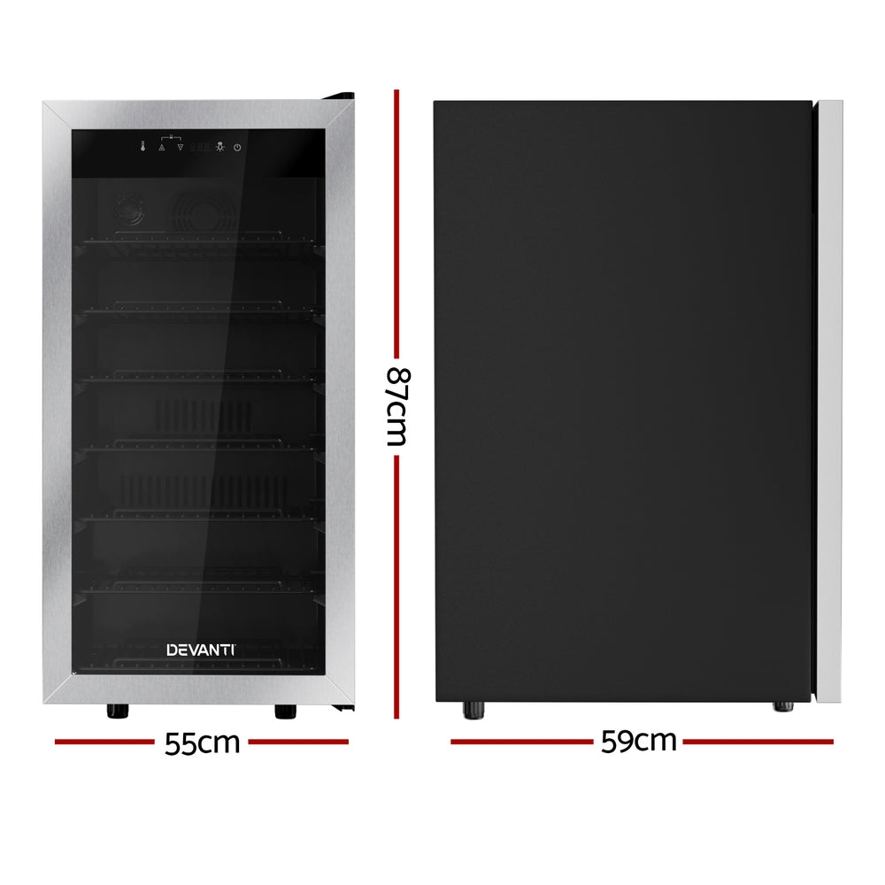 42-Bottle Wine Fridge Cooler - Black - Homecoze