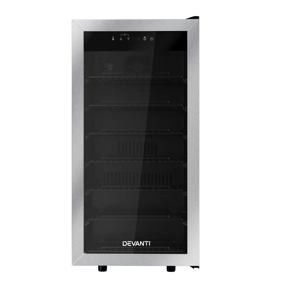 42-Bottle Wine Fridge Cooler - Black - Homecoze
