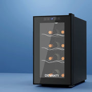 8-Bottle Mini Wine Fridge Cooler - Black - Homecoze