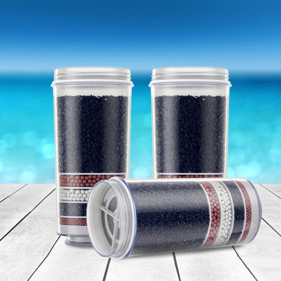 Water Cooler Filter Purifier 3 Pack Ceramic Carbon Mineral Cartridge - Homecoze