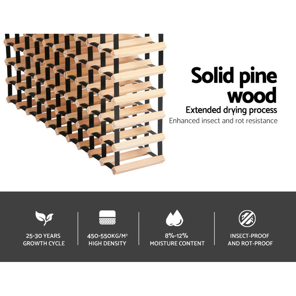 110 Bottle Timber Wine Cellar Storage Rack