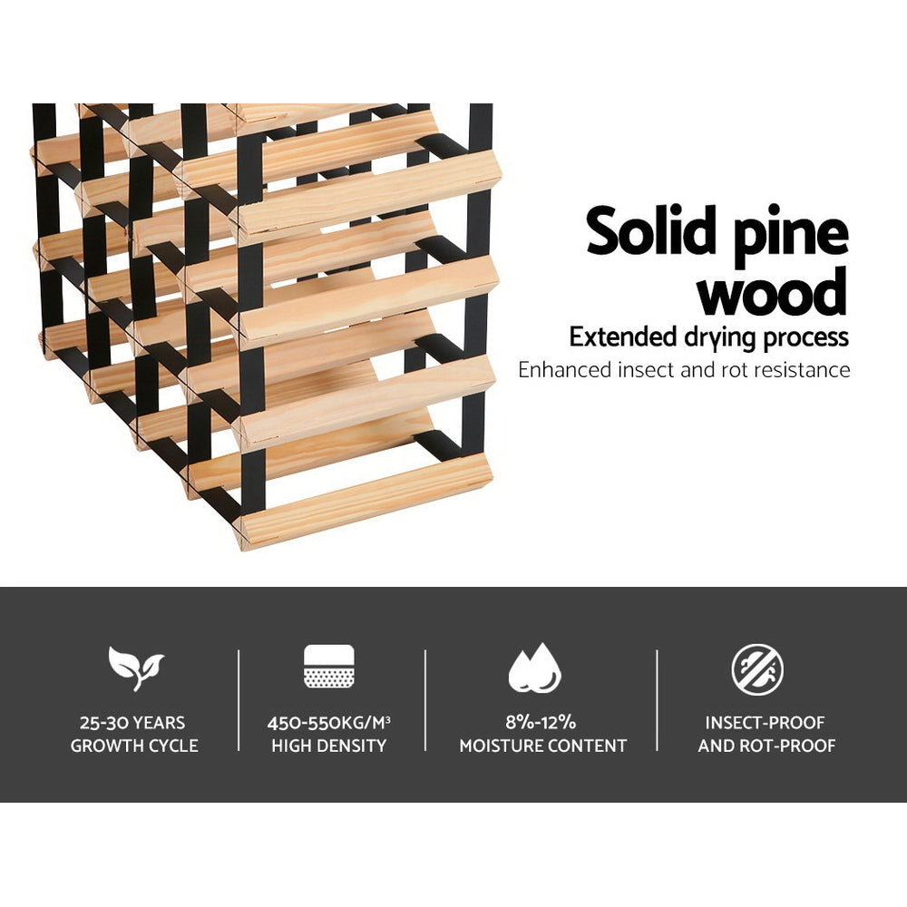 20 Bottle Wine Rack - Pine Wood - Homecoze