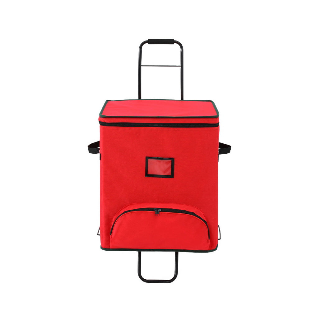 Christmas Bauble Storage Box 125 Divider Roller Cart - Homecoze