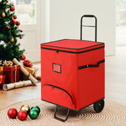 Christmas Bauble Storage Box 125 Divider Roller Cart - Homecoze
