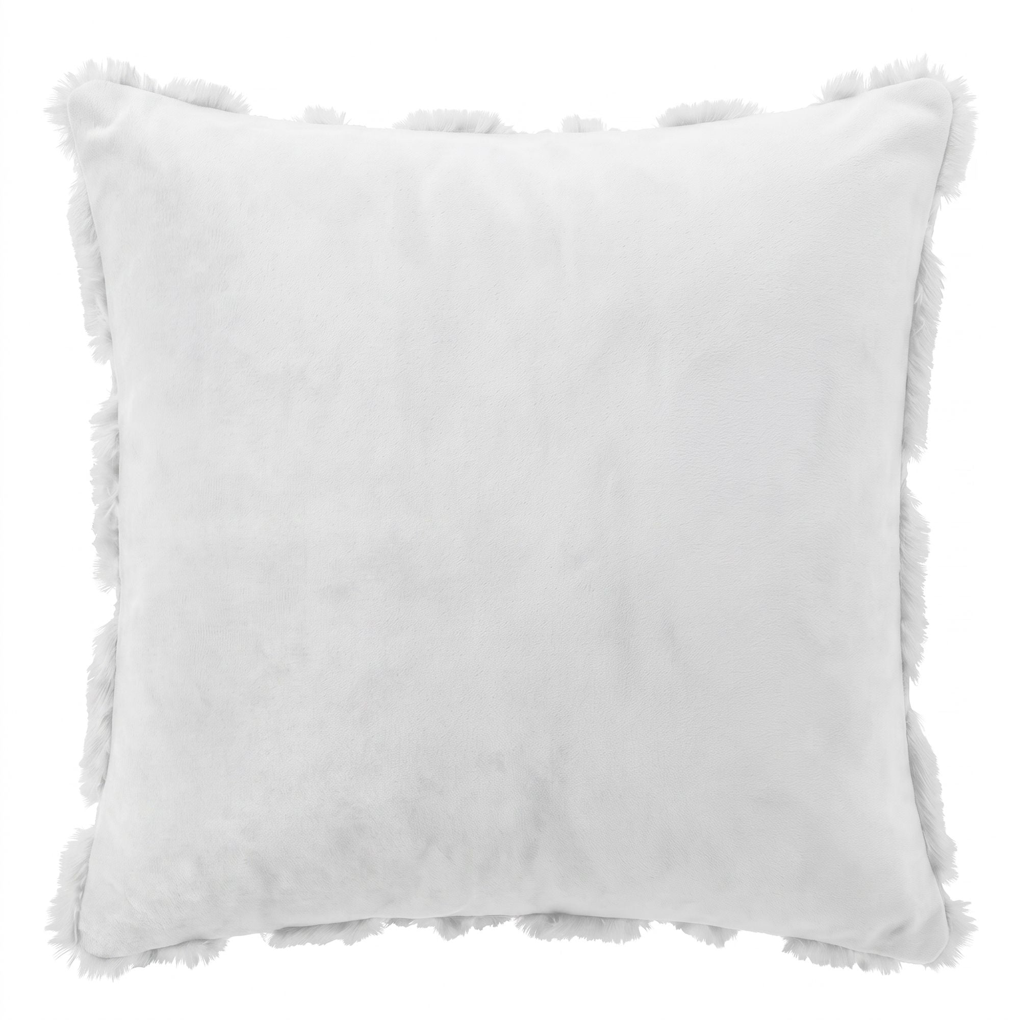 2PC Faux Fur Christmas Tree Cushion Covers 45x45cm - White