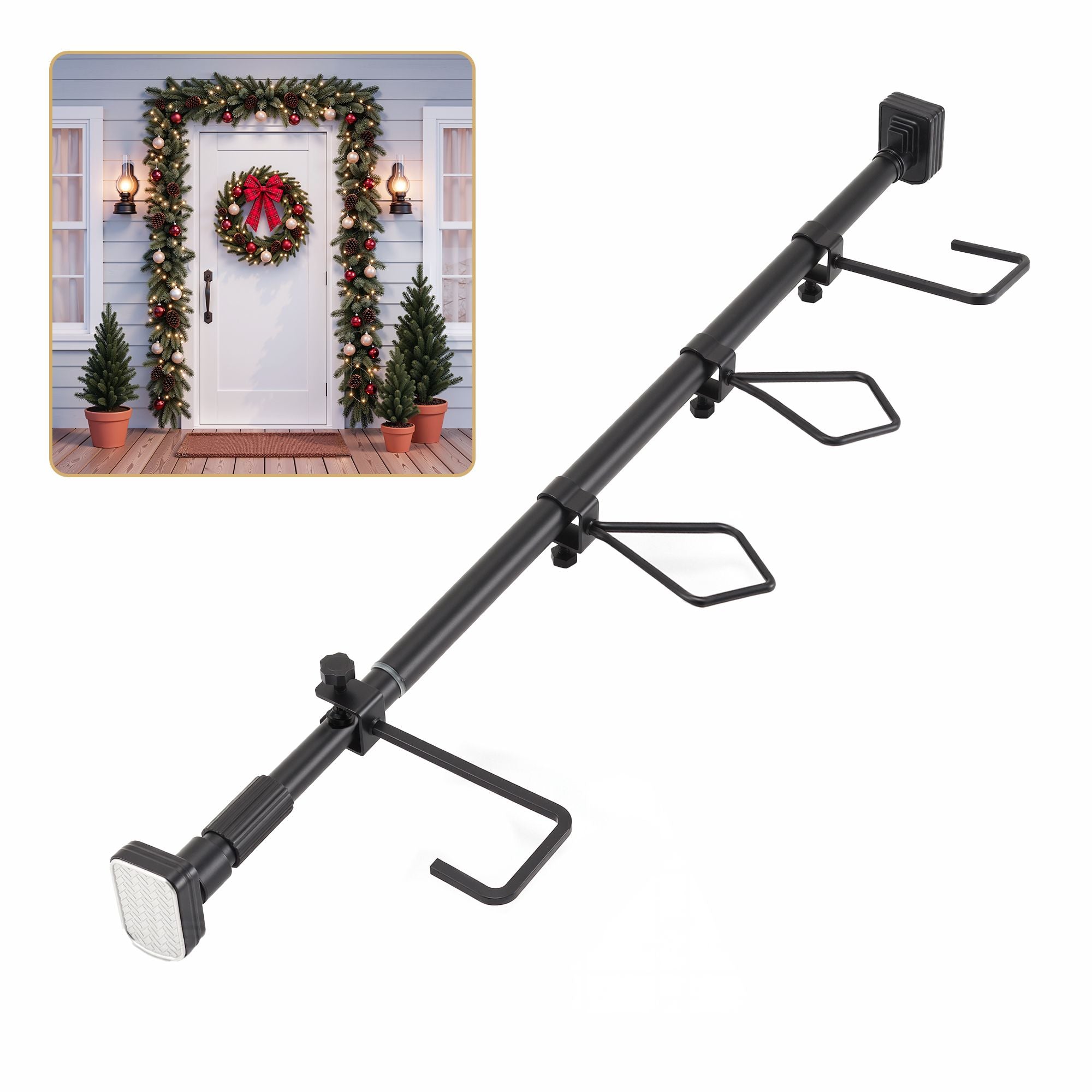 Adjustable Christmas Garland & Wreath Door Hanger 85-125cm