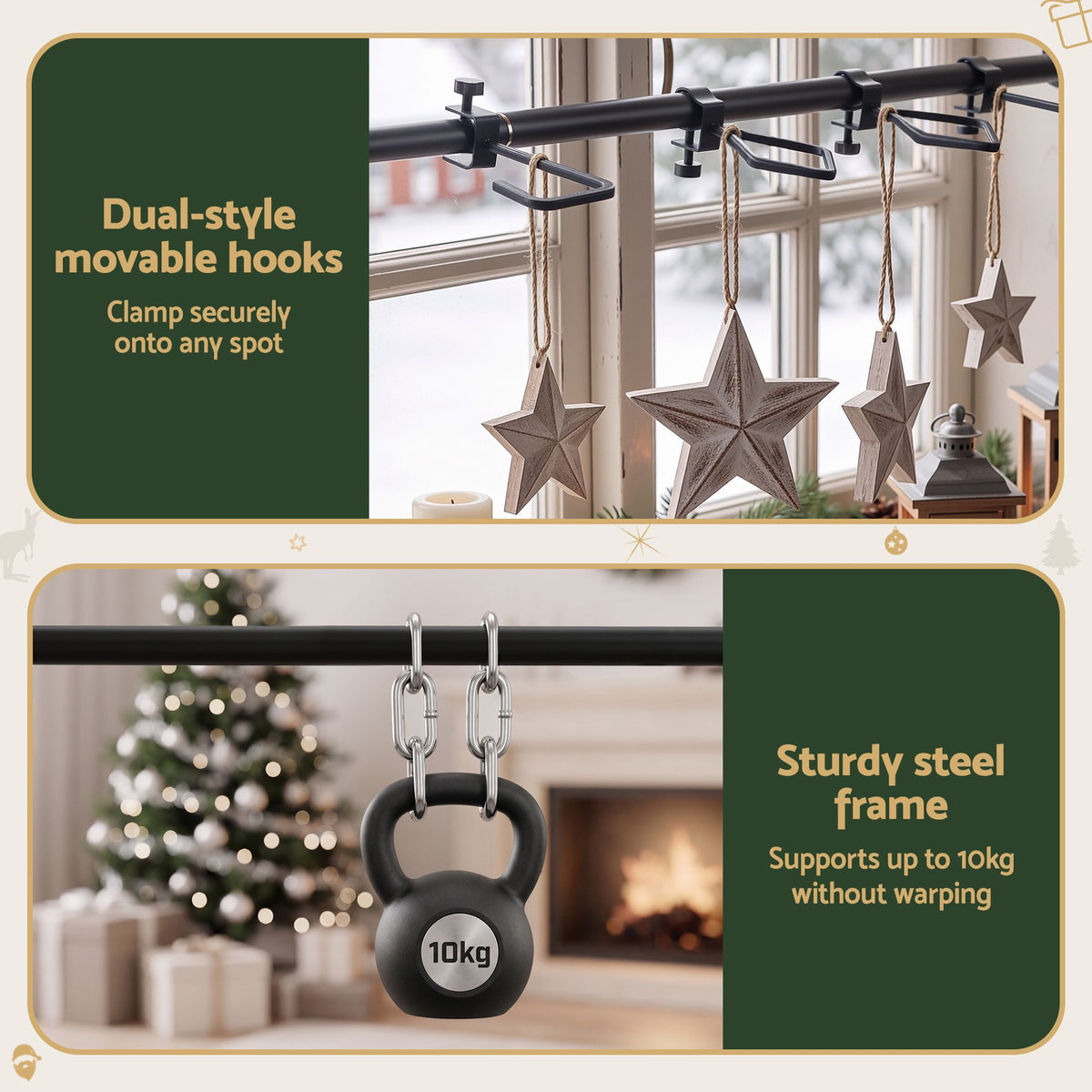 Adjustable Christmas Garland & Wreath Door Hanger 85-125cm