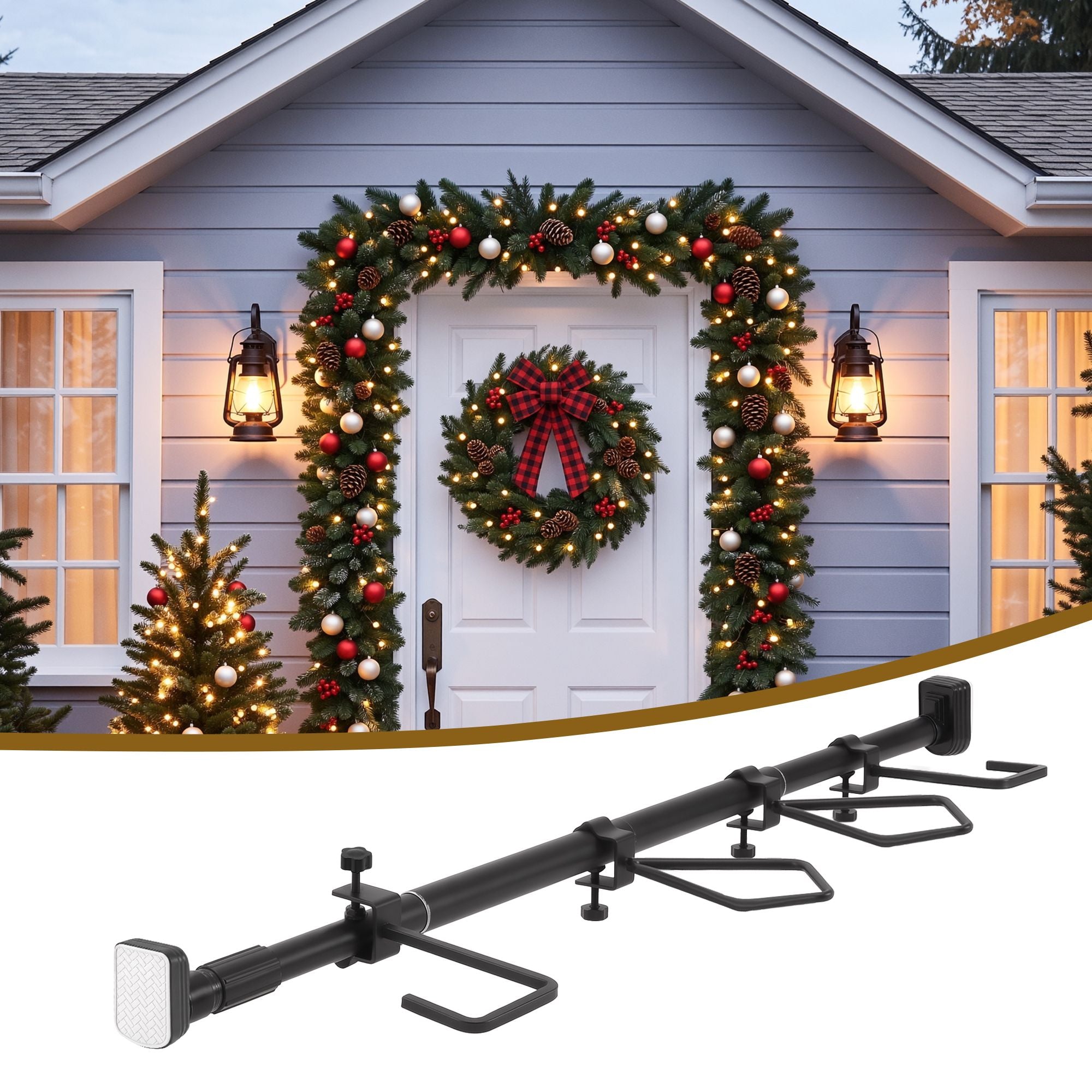 Adjustable Christmas Garland & Wreath Door Hanger 85-125cm