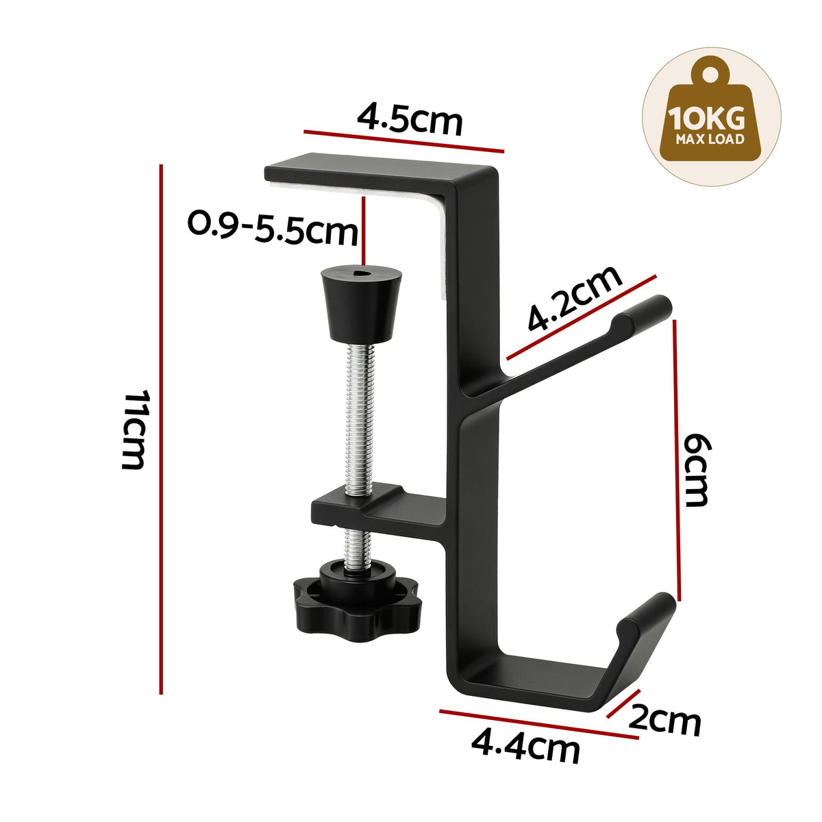 4PC Christmas Garland & Stocking Hanger Set - Black