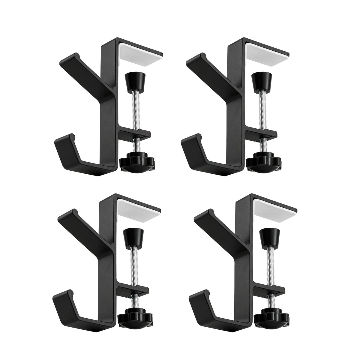 4PC Christmas Garland & Stocking Hanger Set - Black