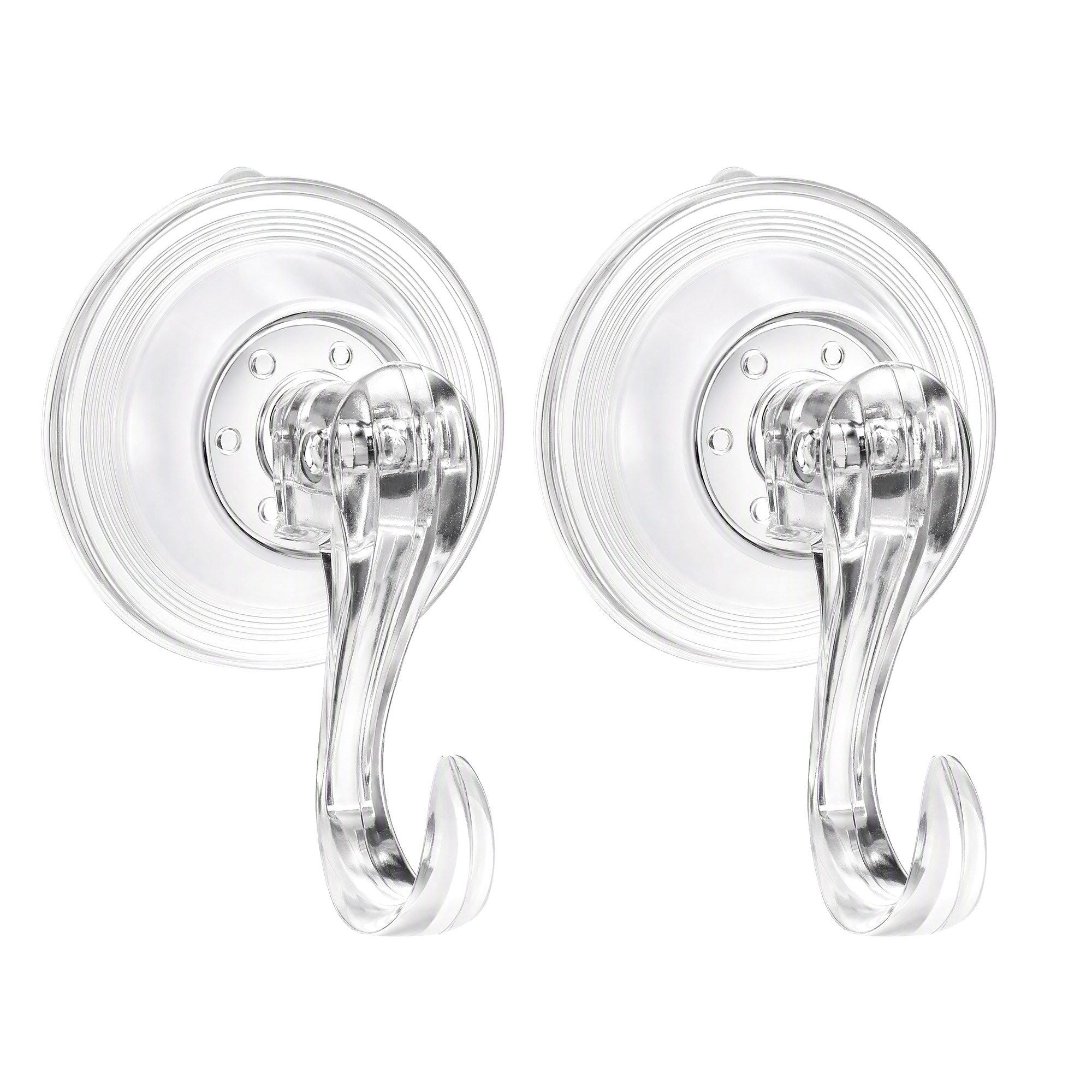 2PC Christmas Wreath Suction Hooks - Clear