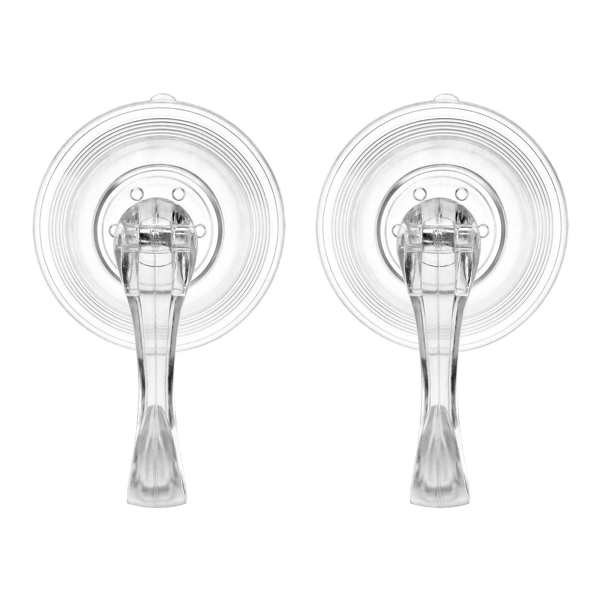 2PC Christmas Wreath Suction Hooks - Clear