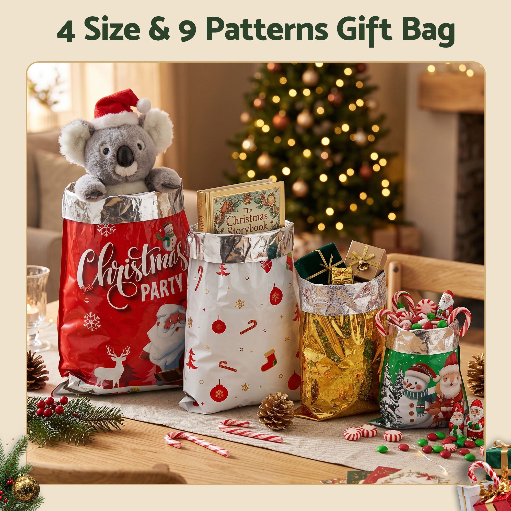 27PC Christmas Gift Bag Set - 9 Designs