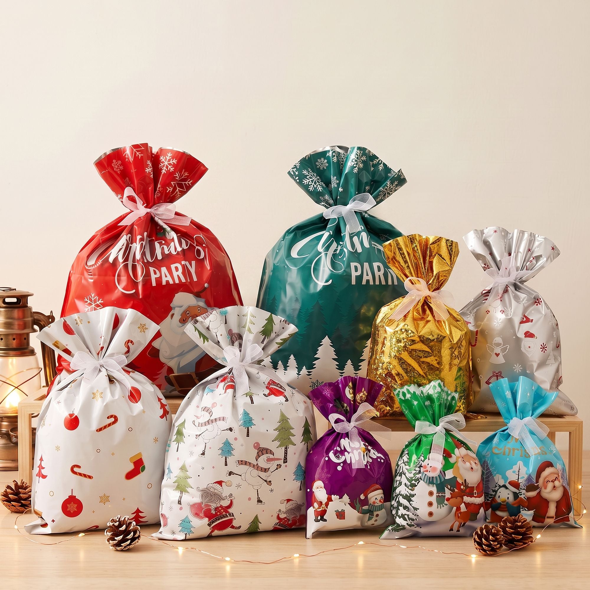 27PC Christmas Gift Bag Set - 9 Designs