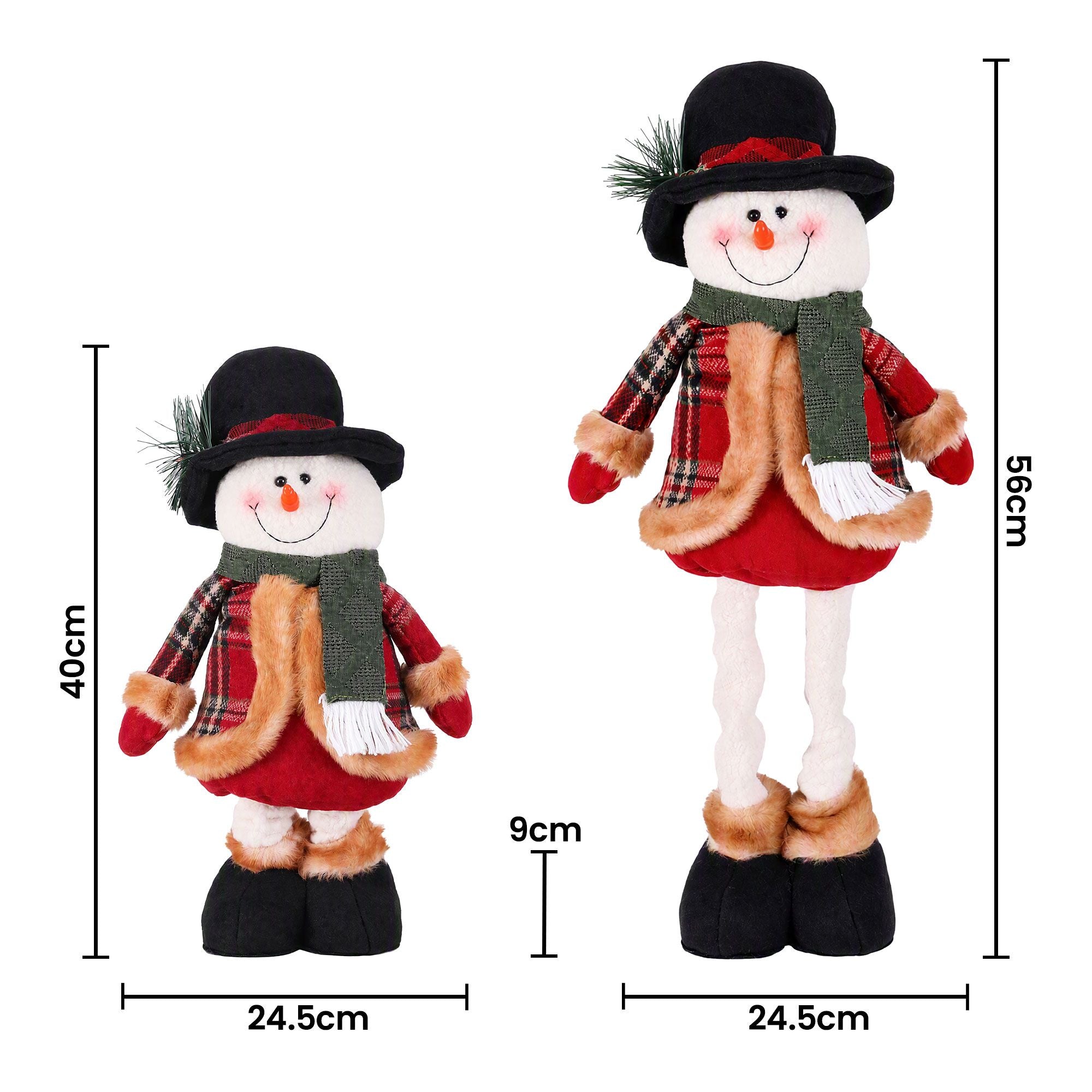 Telescopic Snowman Christmas Decoration 40-56cm