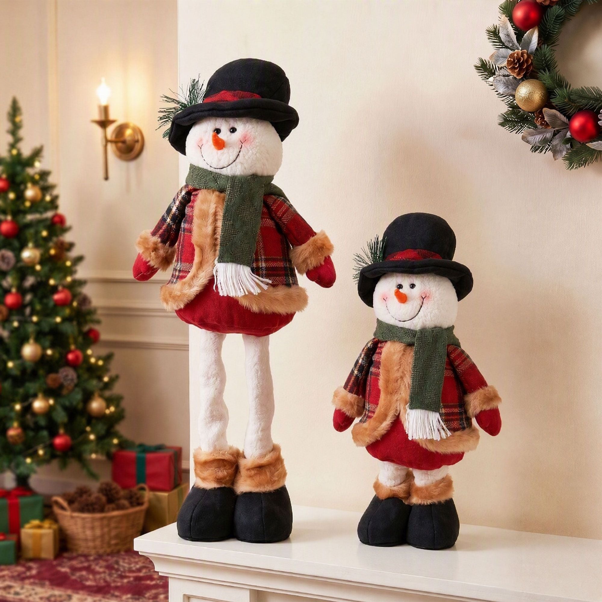 Telescopic Snowman Christmas Decoration 40-56cm