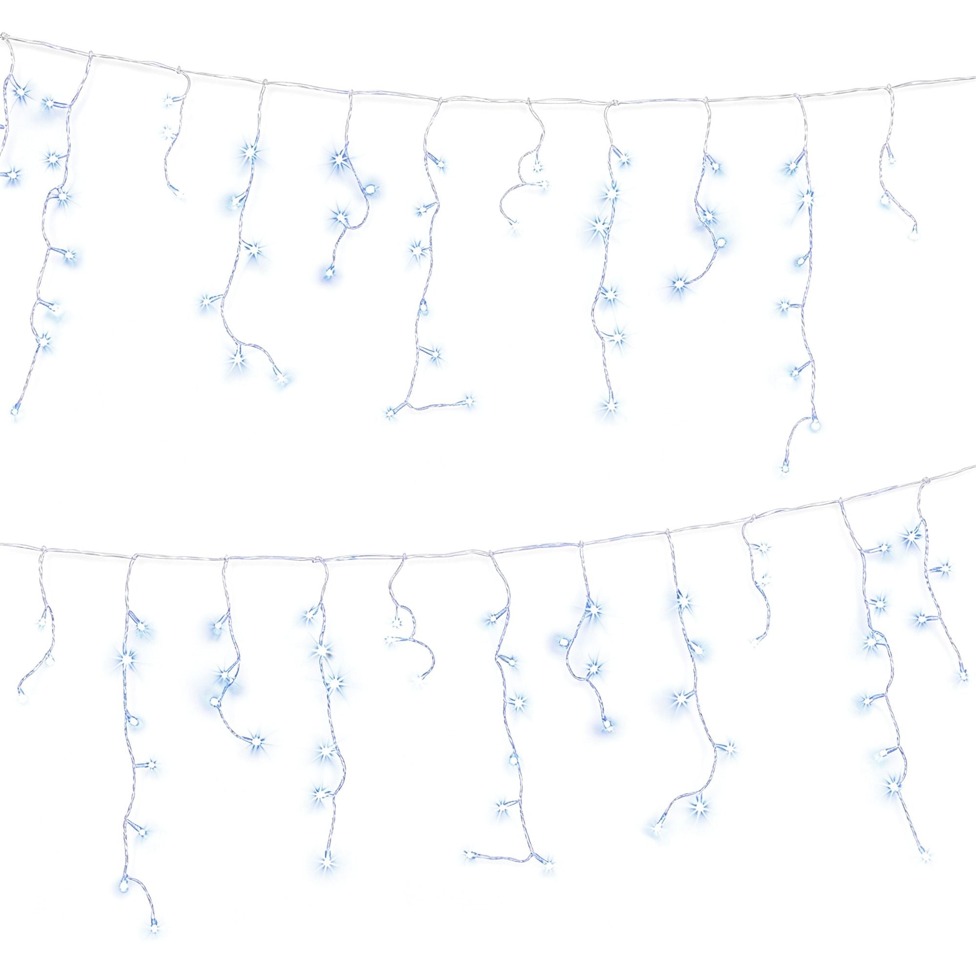 32m Solar Icicle Christmas Lights 960 LED - Cool White