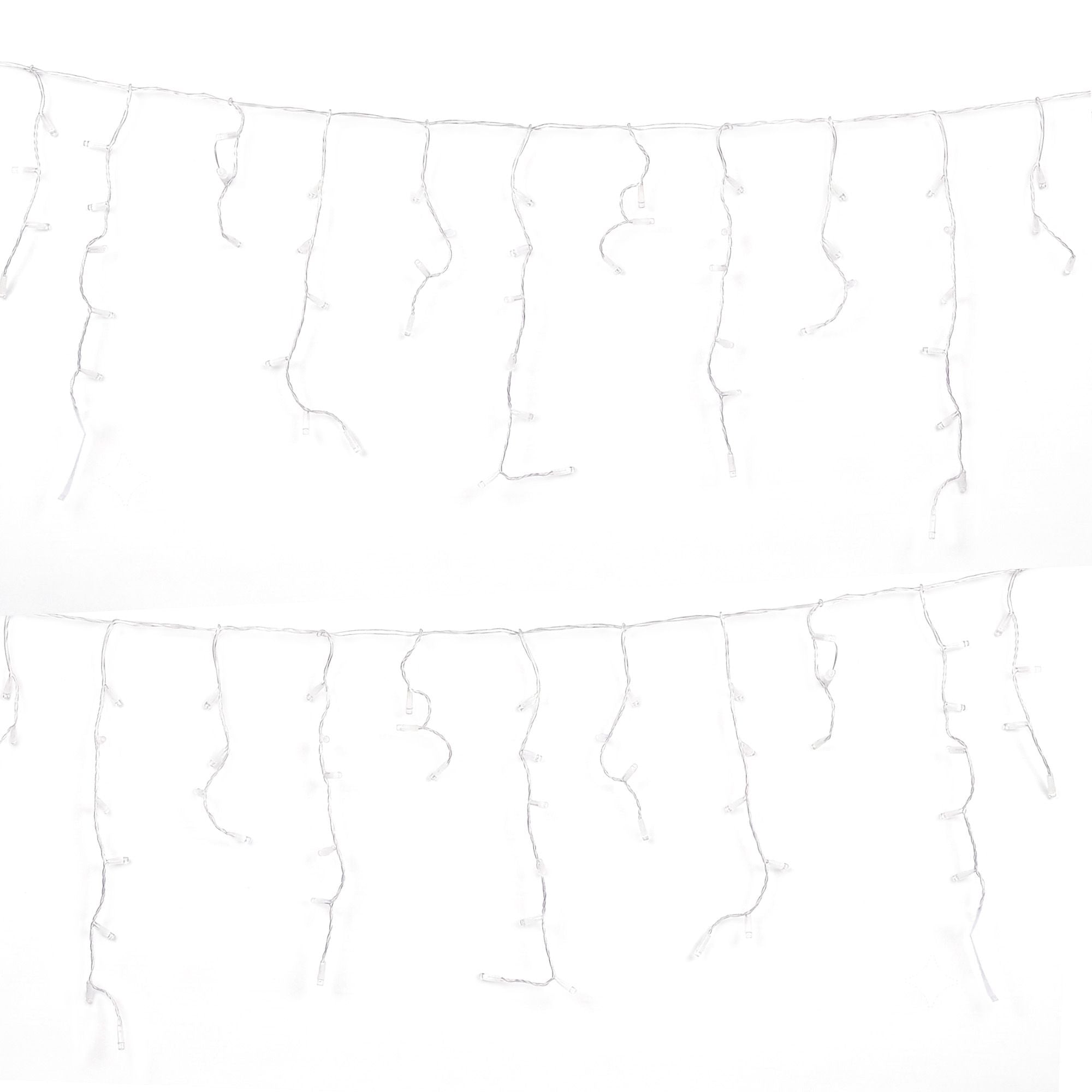 32m Solar Icicle Christmas Lights 960 LED - Cool White