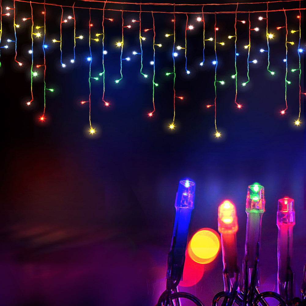 32m Christmas Icicle Lights 960 LED - Multicolour - Homecoze