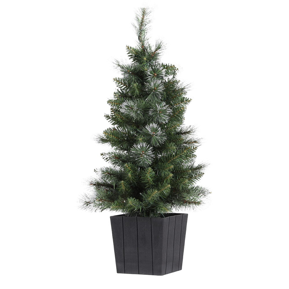 3FT (90cm) Mini Potted Christmas Tree with Battery LEDs - Homecoze