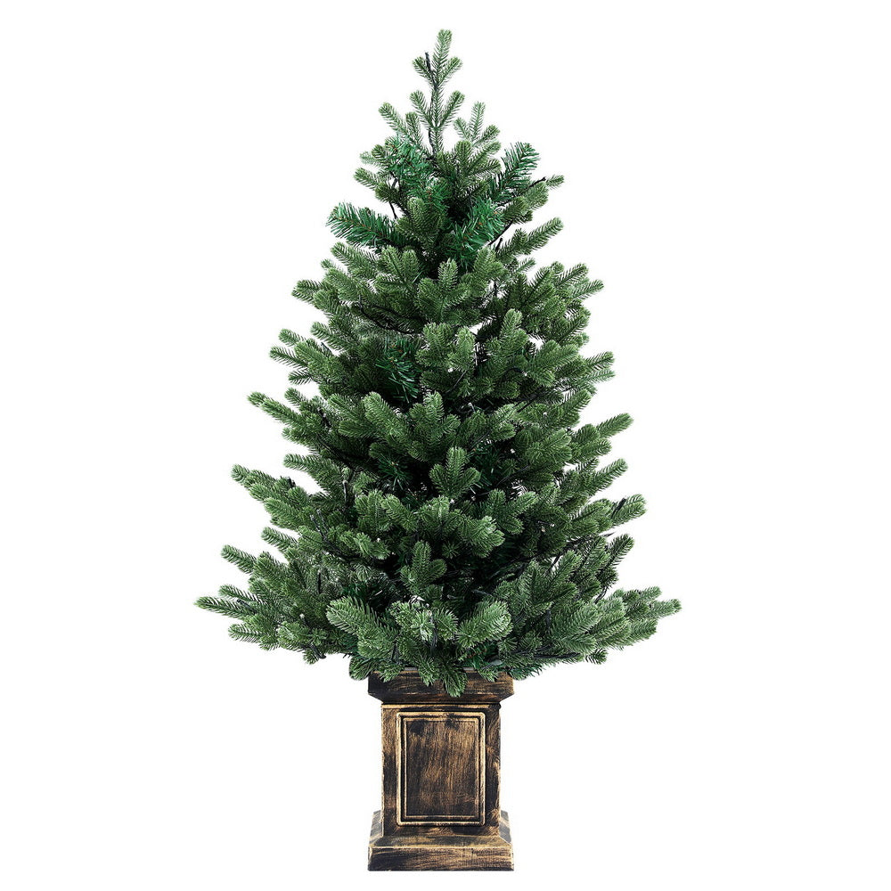 Jingle Jollys Christmas Tree 1.2M LED Potted Xmas Tree Party Decor 8 Light Modes - Homecoze