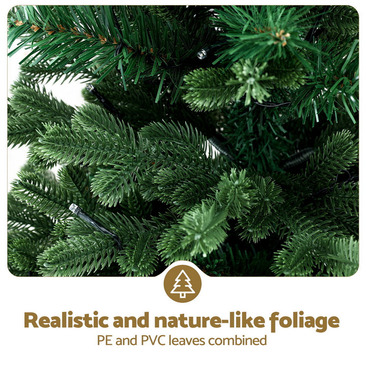 Jingle Jollys Christmas Tree 1.2M LED Potted Xmas Tree Party Decor 8 Light Modes - Homecoze