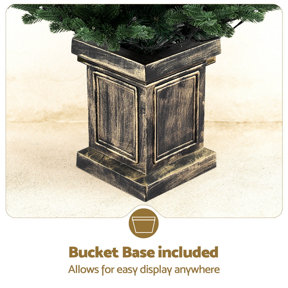 Jingle Jollys Christmas Tree 1.2M LED Potted Xmas Tree Party Decor 8 Light Modes - Homecoze