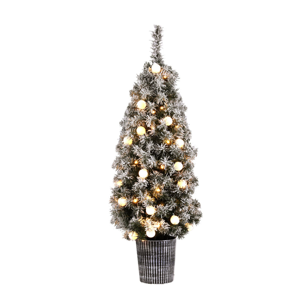 4FT (1.2m) Small Potted Christmas Tree with LEDs - Homecoze