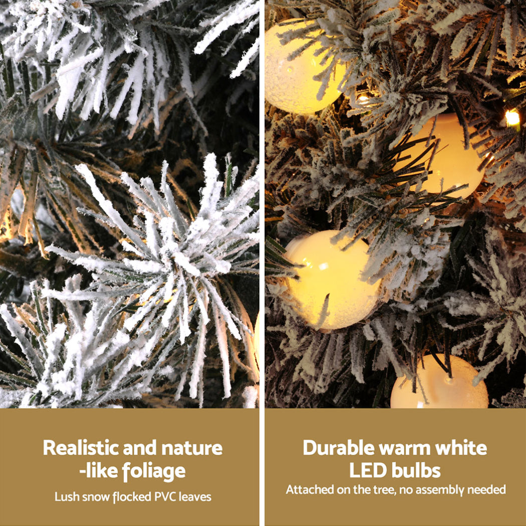 4FT (1.2m) Small Potted Christmas Tree with LEDs - Homecoze