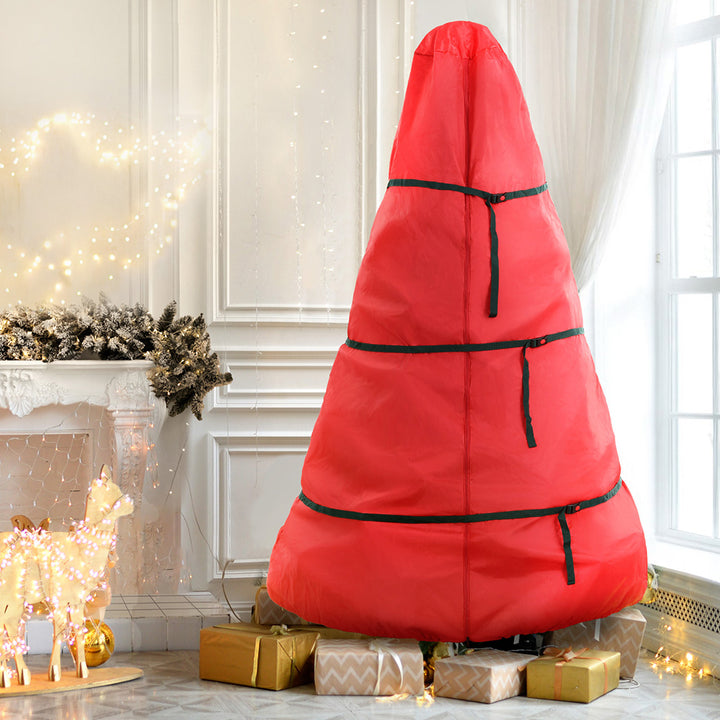 Jingle Jollys Christmas Tree Storage Bag Fits Up to 8ft Tree Xmas Bag Zipper Red - Homecoze
