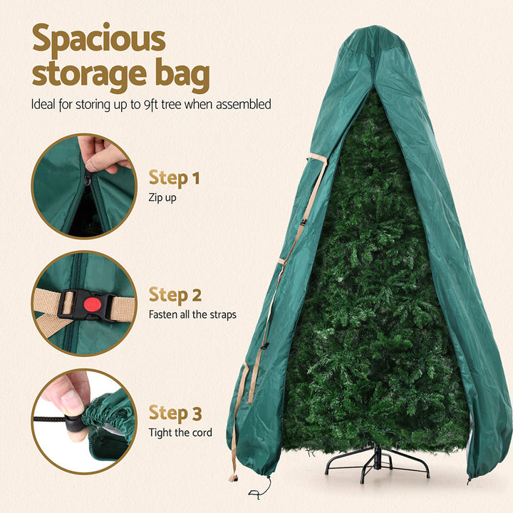 Jingle Jollys Christmas Tree Storage Bag Fits Up to 9ft Tree Xmas Bag Green - Homecoze