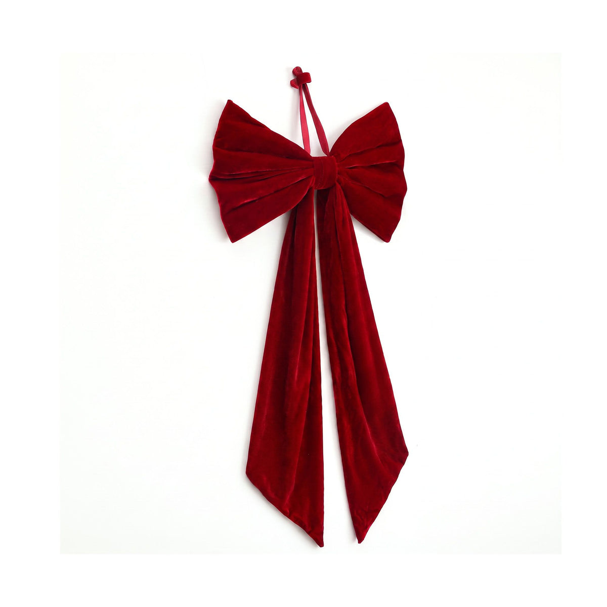 Large Velvet Christmas Tree Topper Bow 86cm - Red