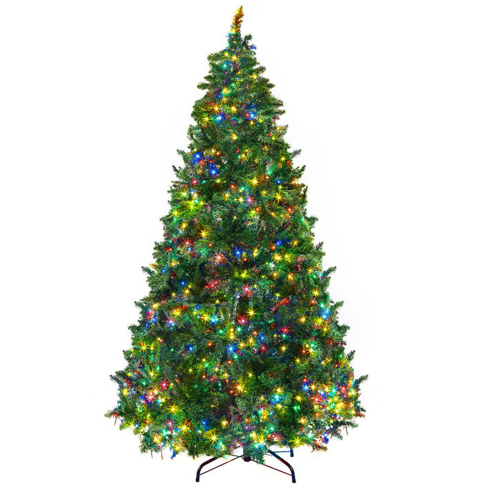 7FT Pre-lit Multicolour LED Christmas Tree - 1000 Tips