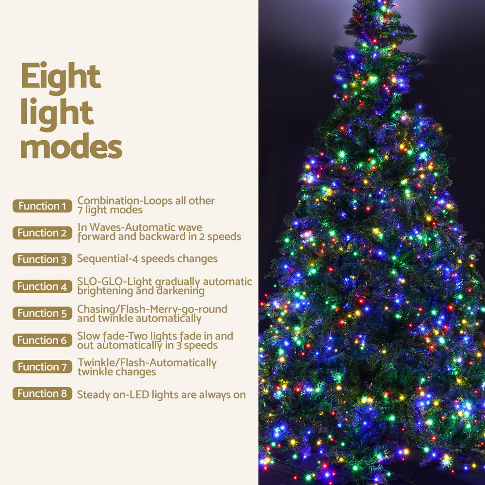 7FT Pre-lit Multicolour LED Christmas Tree - 1000 Tips