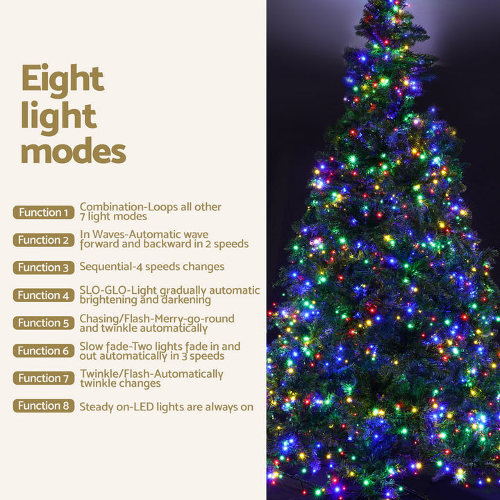 7FT Pre-lit Multicolour LED Christmas Tree - 1000 Tips