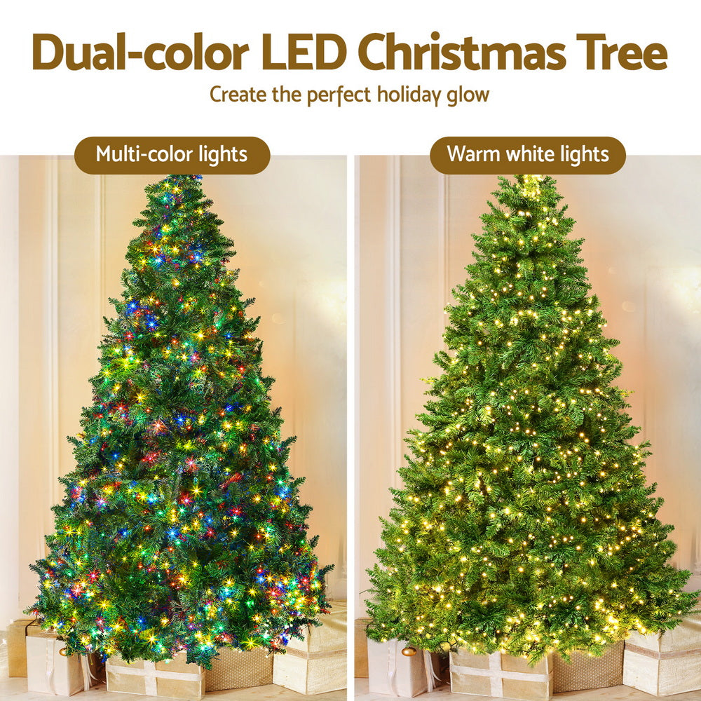 7FT Pre-lit Multicolour LED Christmas Tree - 1000 Tips