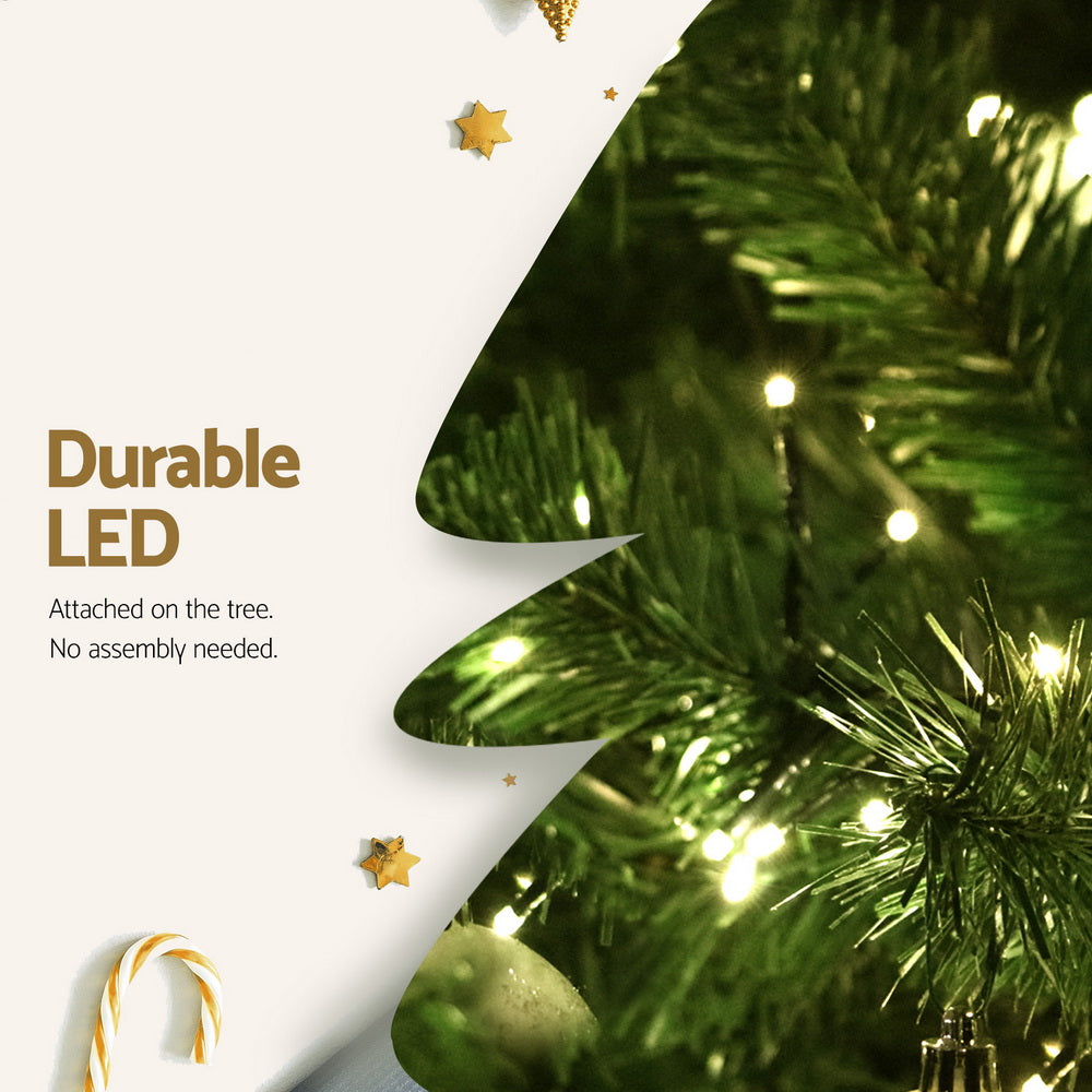 8FT Pre-lit LED Christmas Tree - 1488 Tips - Homecoze