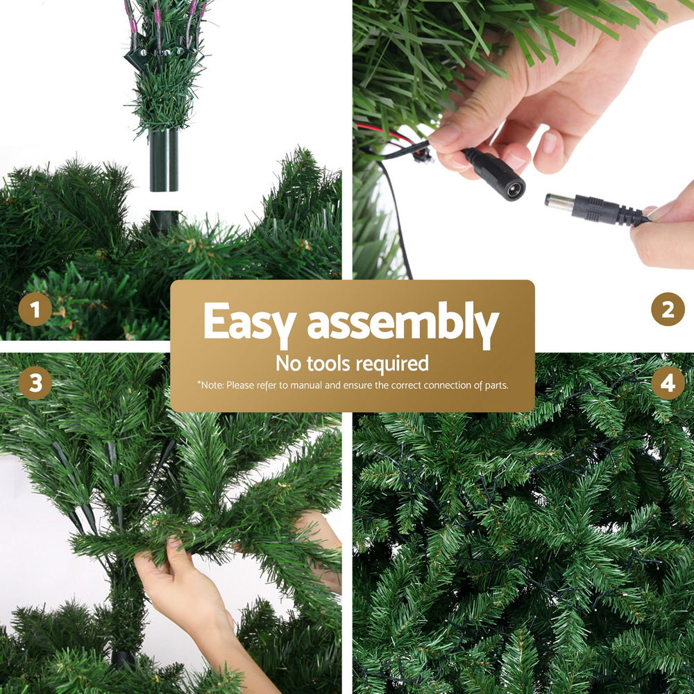 8FT Pre-lit LED Christmas Tree - 1488 Tips - Homecoze