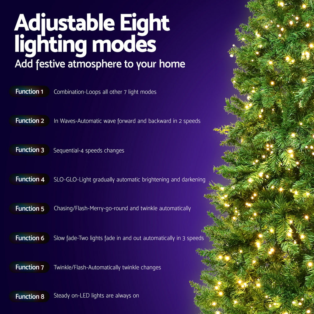 8FT Pre-lit LED Christmas Tree - 1488 Tips