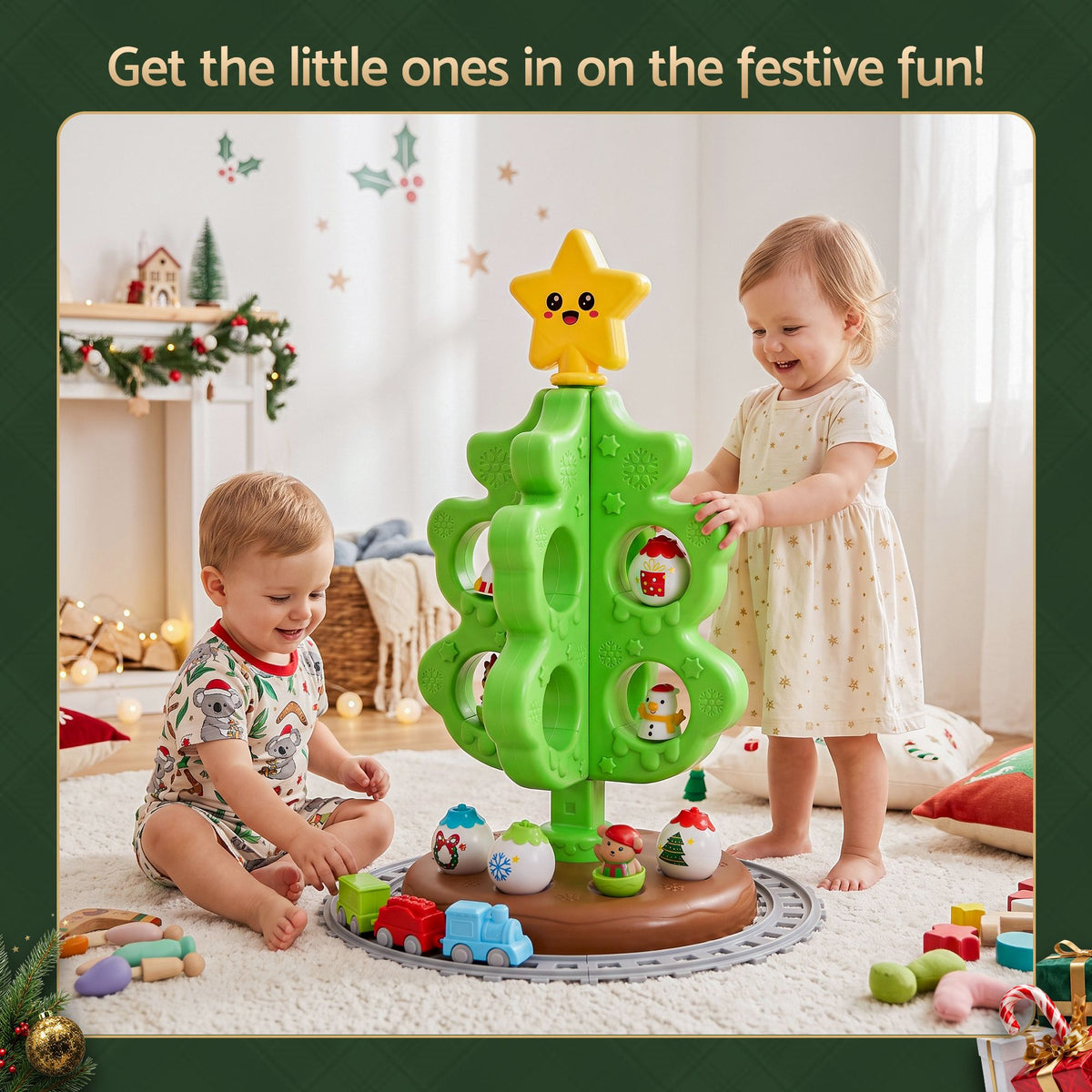 70cm Toddler Christmas Tree Toy Set with Train