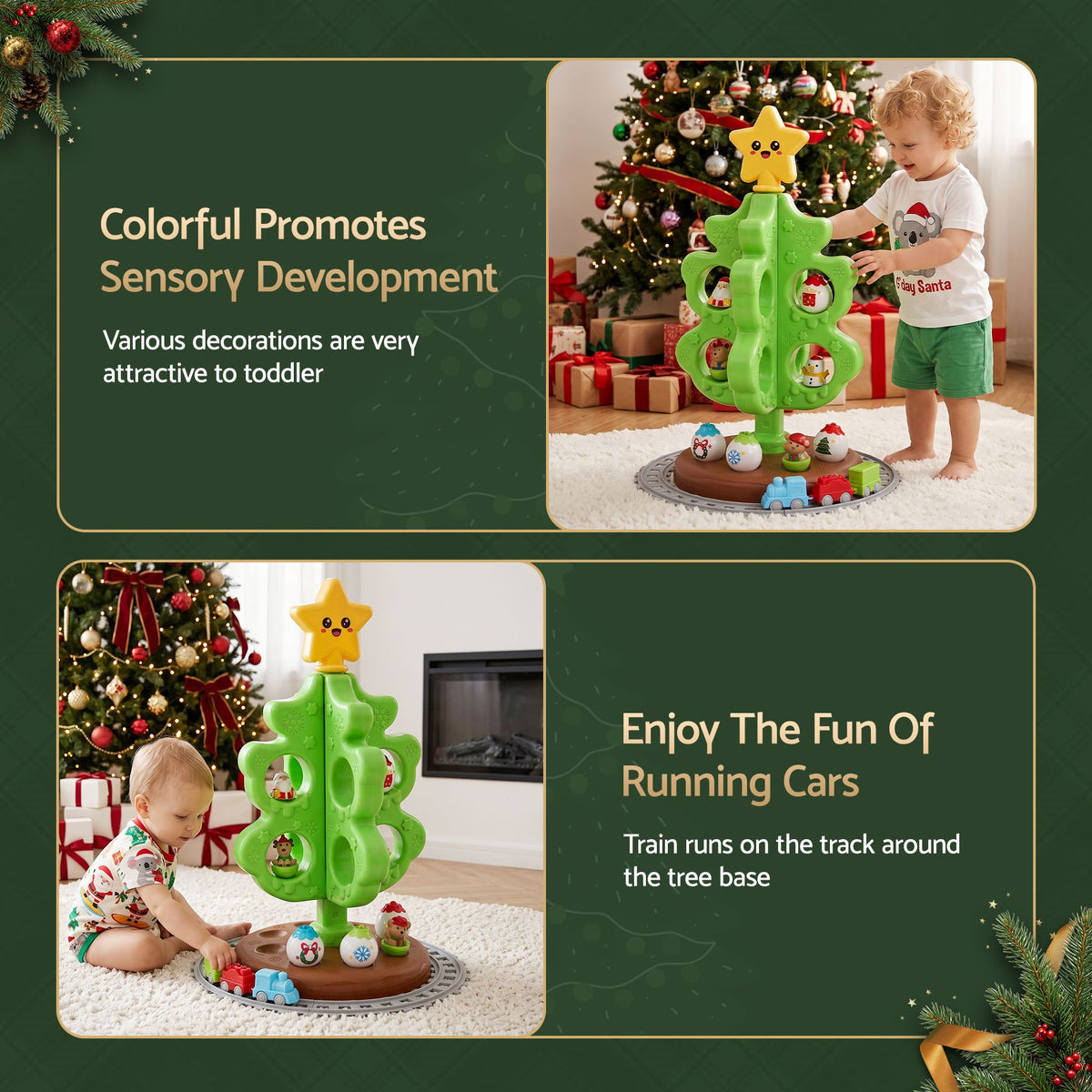 70cm Toddler Christmas Tree Toy Set with Train