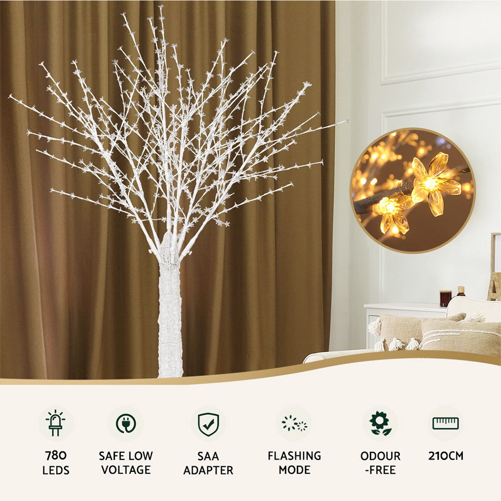 7FT (2.1m) LED Blossom Flower Christmas Tree - Homecoze