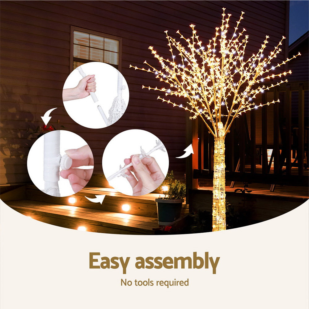 7FT (2.1m) LED Blossom Flower Christmas Tree - Homecoze