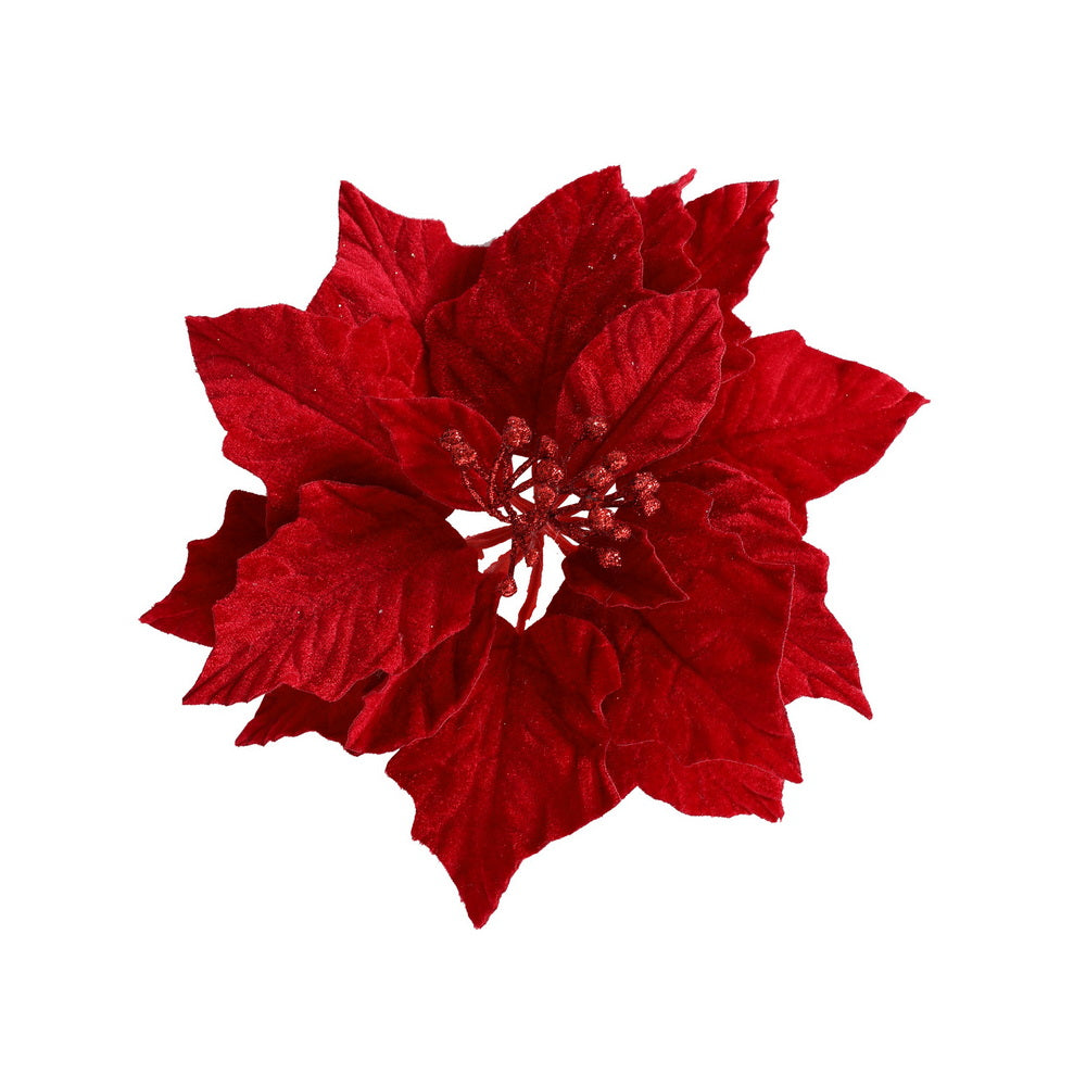 Jingle Jollys 14Pcs Christmas Tree Flowers Set Xmas Garland Wreath Ornaments Red - Homecoze