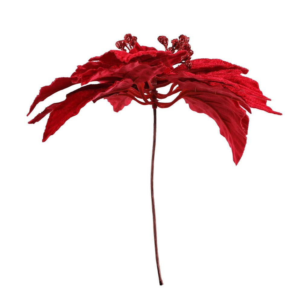 Jingle Jollys 14Pcs Christmas Tree Flowers Set Xmas Garland Wreath Ornaments Red - Homecoze