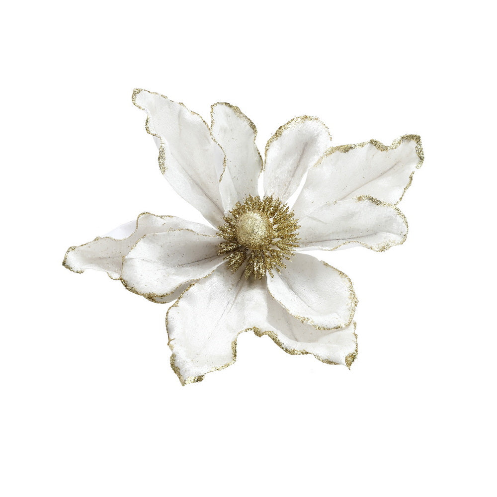 Jingle Jollys 14Pcs Christmas Tree Flower Set Xmas Garland Wreath Magnolia White - Homecoze