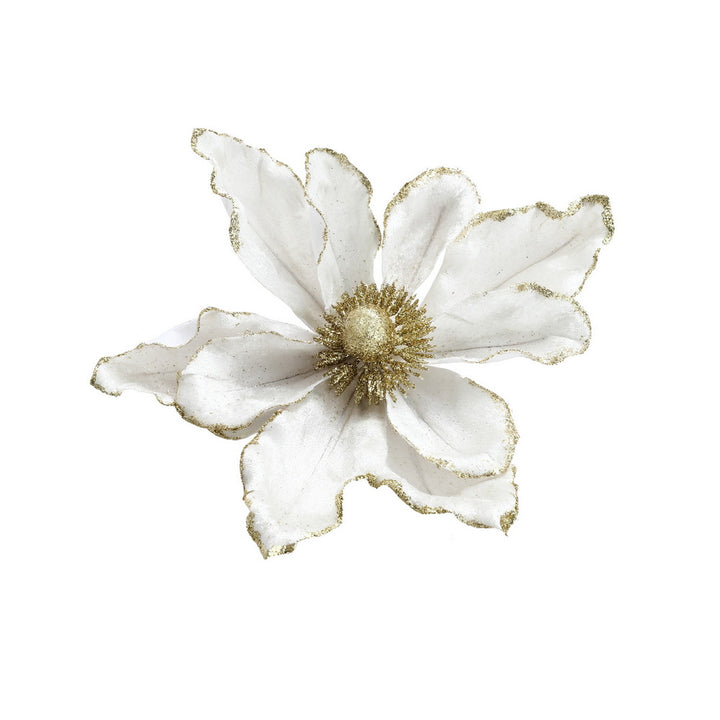 Jingle Jollys 14Pcs Christmas Tree Flower Set Xmas Garland Wreath Magnolia White - Homecoze