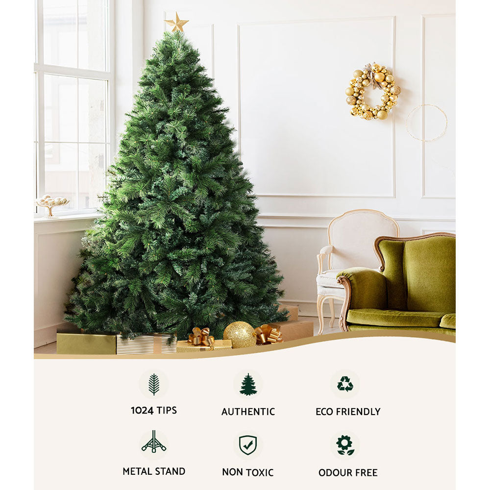6FT Pine-Blend Extra Full Christmas Tree - 1024 Tips - Homecoze