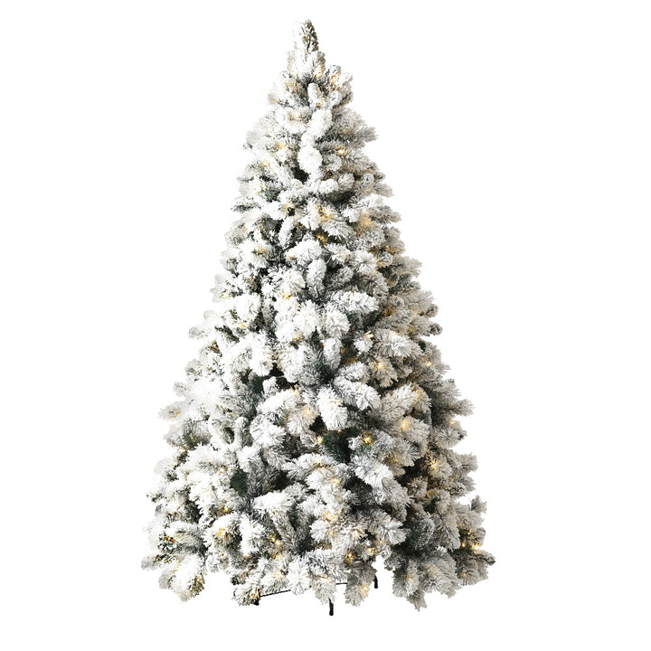 6FT Extra Full Heavy Snow LED Christmas Tree - 781 Tips Homecoze