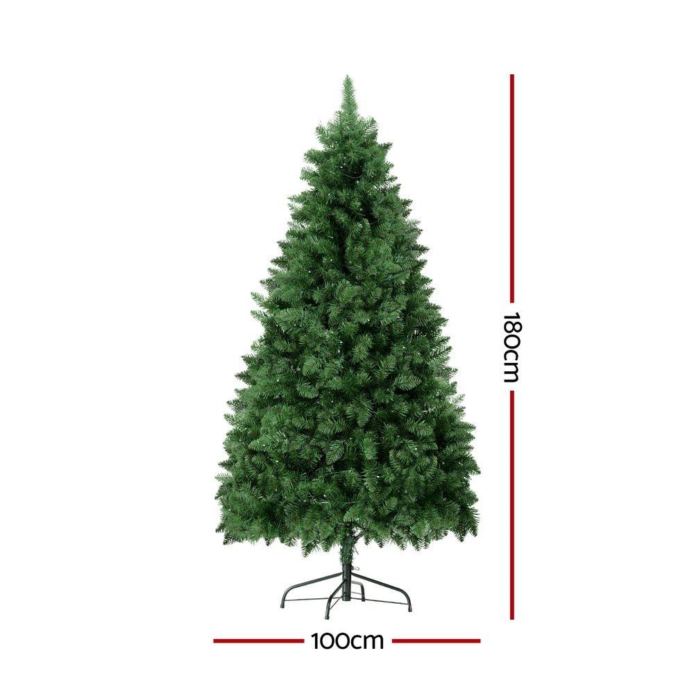 6FT Extra Full Pre-lit RGB Remote LED Christmas Tree - 890 Tips